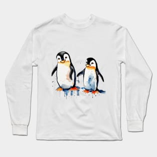 Cute penguins gift ideas penguins cute tees Long Sleeve T-Shirt